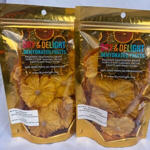 2 Bags Dehydrated Pineapple Slices | 100g Each | Dried Fruit for Cocktails, Snacks, Baking, Teas & Gifts | No Sugar Added. Pineapple