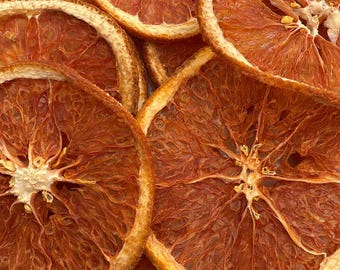 Gedehydrateerde Cara Cara-sinaasappelschijfjes: levendige roze citrus