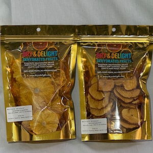 Apple & Pineapple Dried Fruit Bundle | 2 Bags (100g Each) | Dehydrated Snack, Cocktail Garnish, Baking /Gift Set | No Sugar Added