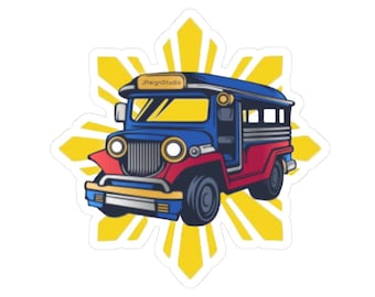 Sticker Philippines Jeepney Sun Design