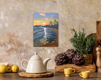 Sunset Over Water Poster | Matte Vertical Wall Art