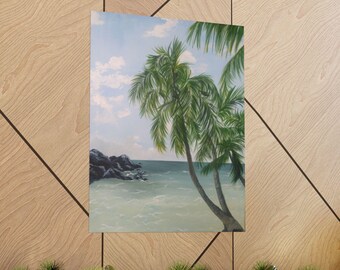 Caribbean Dreams Beach Scene Poster | Matte Vertical Poster