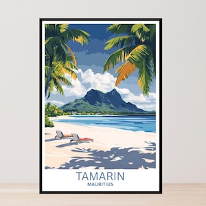 Mauritius Travel Poster: Africa Coastal Art Print (Digital Download)