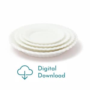 Miniatyr Dixie-tallrik STL – skala 1:12 dockhus-servis (digital fil)