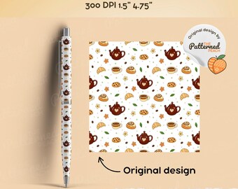 Cozy Cafe Pen Wrap PNG: (Digital Download)