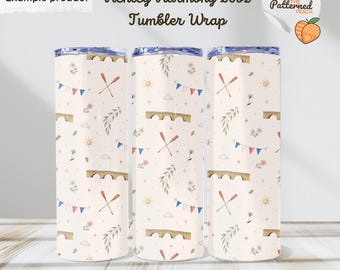 Henley Harmony Tumbler Wrap PNG | Rowing Oars, Bridge, Flowers, Bunting | Regatta Inspired | Digital Download
