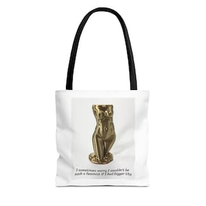 Fleabag Feminist Tote with Gold Stepmother Statue