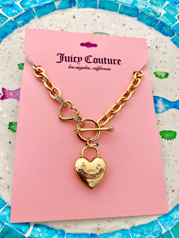 Juicy Couture ハート型ネックレス ゴールド/ピンク|シルバー Juicy Couture ハート型ネックレス ゴールド/ピンク|シルバー