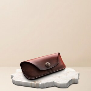 Leather Glasses Case Pattern PDF: Asymmetric Sunglasses Template (Digital Download) image 2