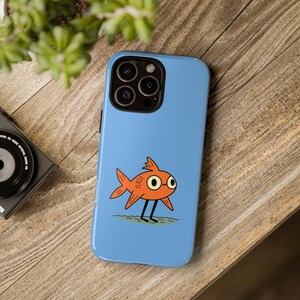 Cartoon Fisch Handyhülle, Lustige iPhone Hülle, schrullige Tierliebhaber Geschenkidee