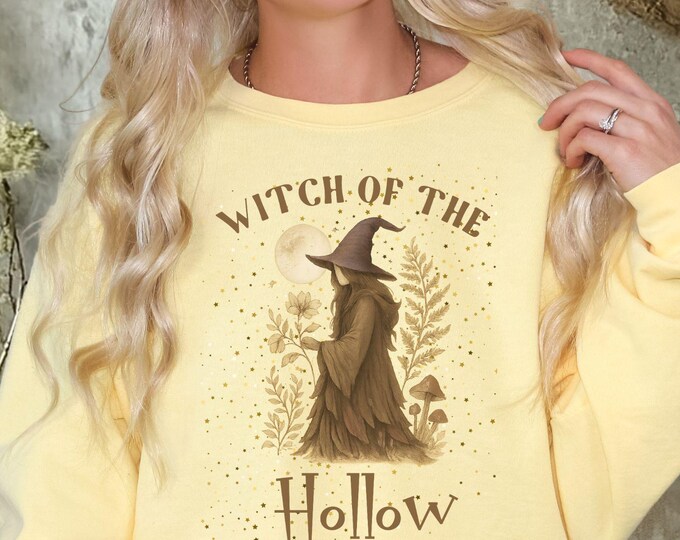 Witch of the Hollow Sweatshirt: Comfort Colors 1566, Spooky Fall Pullover