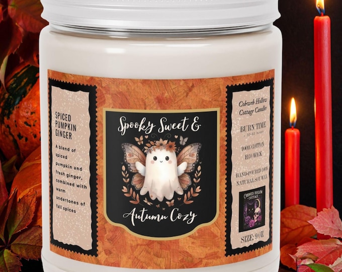 Spooky Sweet and Autumn Cozy Candle Spiced Pumpkin Ginger
