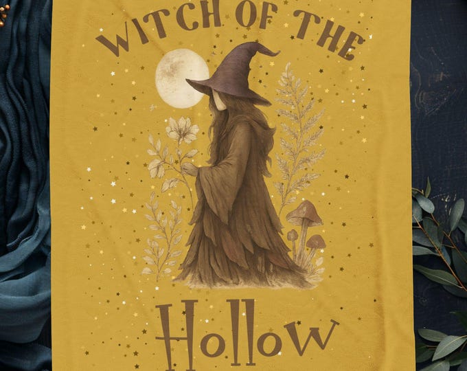 Witch of the Hollow Blanket – 50x60" Cozy Plush Throw for Cottagecore & Witchcore Homes