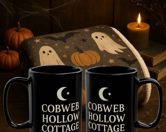 Cobweb Hollow Cottage Mug: Witchy Halloween Coffee Mug