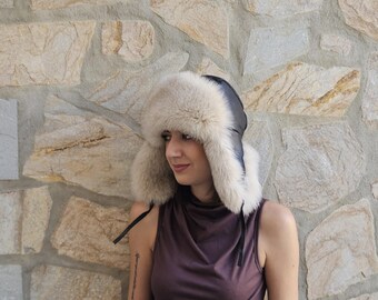 Gray Frost FOX Hat, One Size 21”-24” W/stretch, Certified  display picture 1
