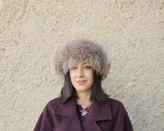Fur headband,  fox headband, real fox fur