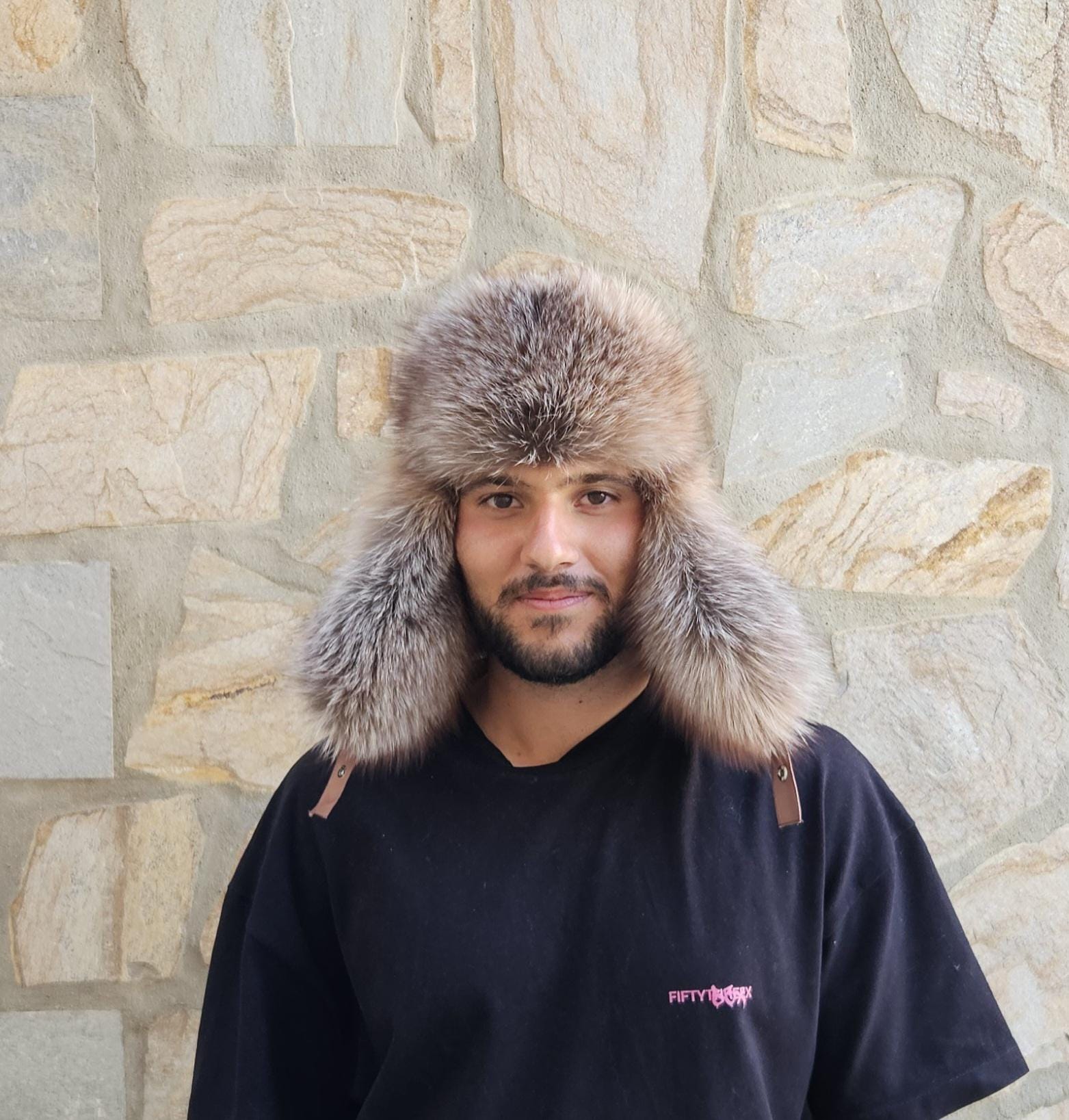 Brillabenny Cappello Colbacco Donna Vera Pelliccia Volpe E Visone Lusso Inverno Neve PON PON Fascia Modello Russia (Bianco Sfumature 2 - Foto 5