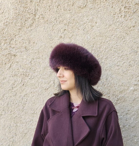 Fur Headband,bordo Fox Headband, Real Fox Fur - Etsy Israel display picture 3