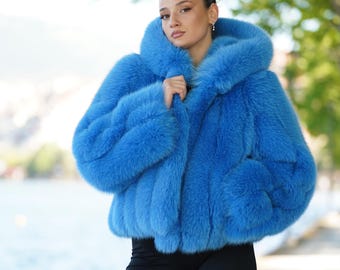 Vintage Saga Fox Fur Jacket: Blue Fox Furs, Preloved - Etsy