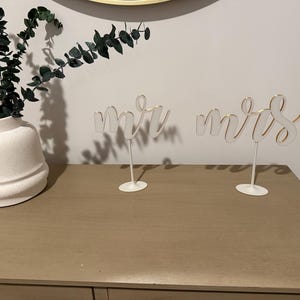 Mr & Mrs Wedding Table Signs