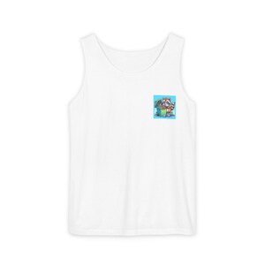 Leuke wasbeer vuilnistanktop, unisex zomertanktop, cartoon grafisch T-shirt, cadeaus voor dierenliefhebbers, feestkleding, milieuvriendelijke kleding
