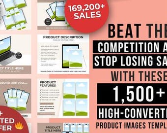 Etsy Listing Mockup Templates Bundle for Digital Products, Editable Canva Mockups for Etsy Listing