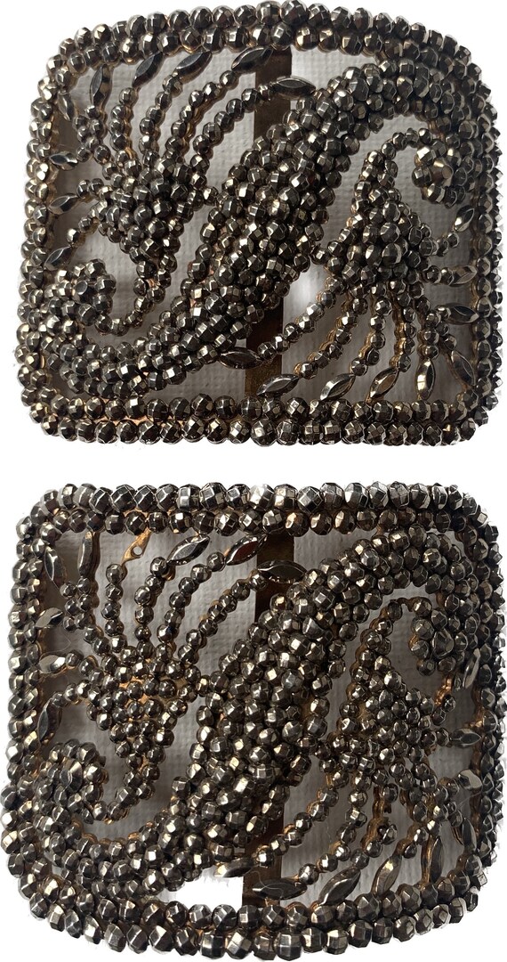 Vintage Cut Steel Shoe Buckles - image 1