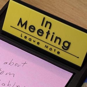 Busy/Available Sign with Posit-It for Notes