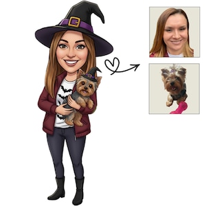 Custom Cartoon Portrait Pillow: Personalized Photo Gift