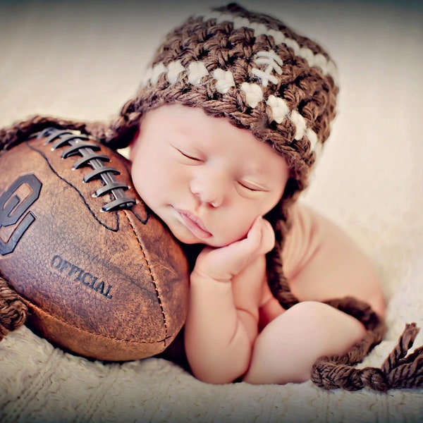 Newborn Photo Prop Baby Boy Football Hat