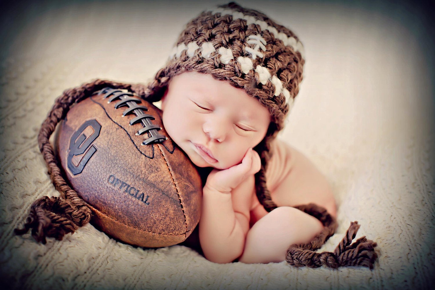 Newborn Photo Prop Baby Boy Football Hat Etsy