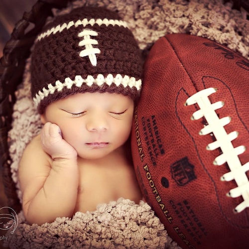 Newborn Photo Prop Baby Boy Football Hat Etsy
