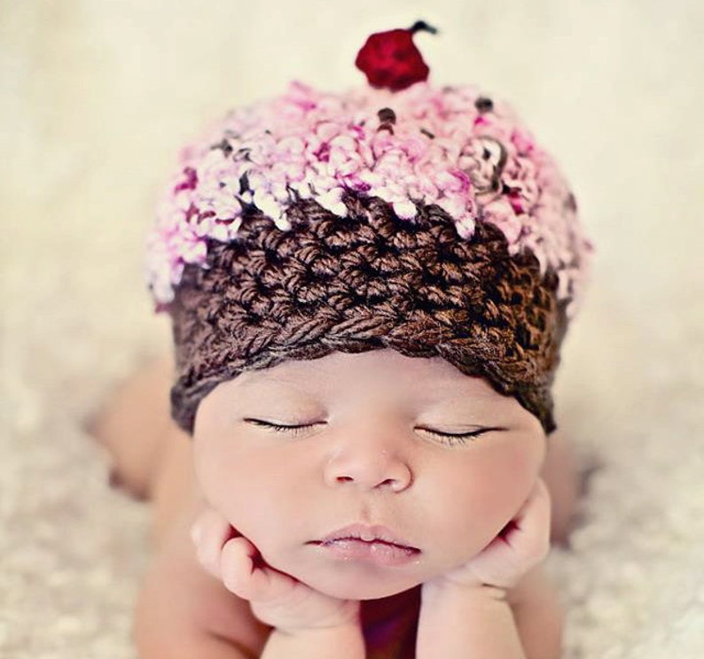 Newborn Baby Girl Photo Prop Cupcake Hat Etsy