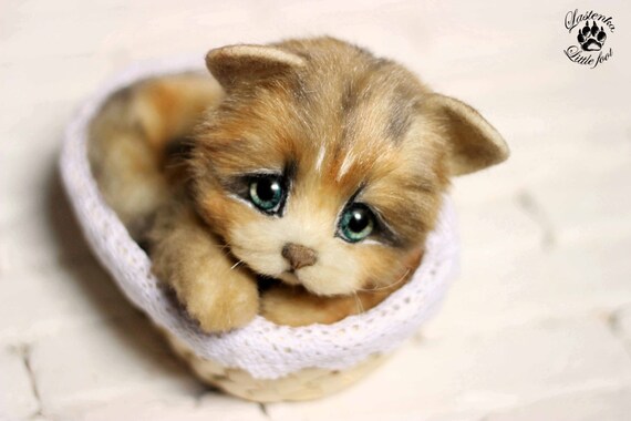 Chaton Silvia Ooak Artiste Realiste Collectionnable Chat En Etsy