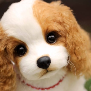 Puppy Cavalier King Charles Spaniel dog OOAK teddy dog Realistic plush collectible toy  Portrait pet animal by photo dog (made to order )