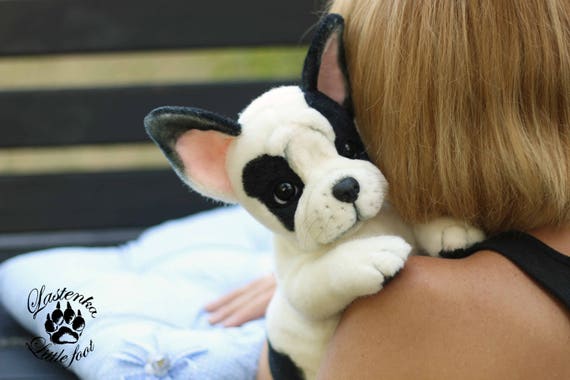 realistic stuffed french bulldog