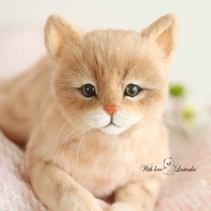 Realistic staffed cat. Pet Portrait handmade toy. (Made to order)