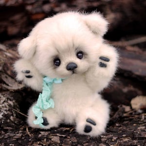 OOAK Teddy Bear Cub Angel: Handmade Collectible Stuffed Animal