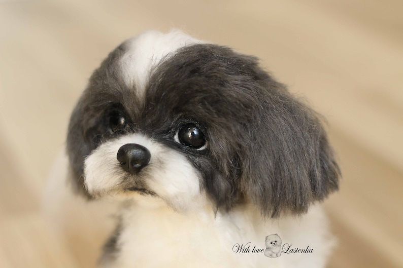 Shih Tzu puppy Baby realistic Stuffed dog collectible Artist | Etsy