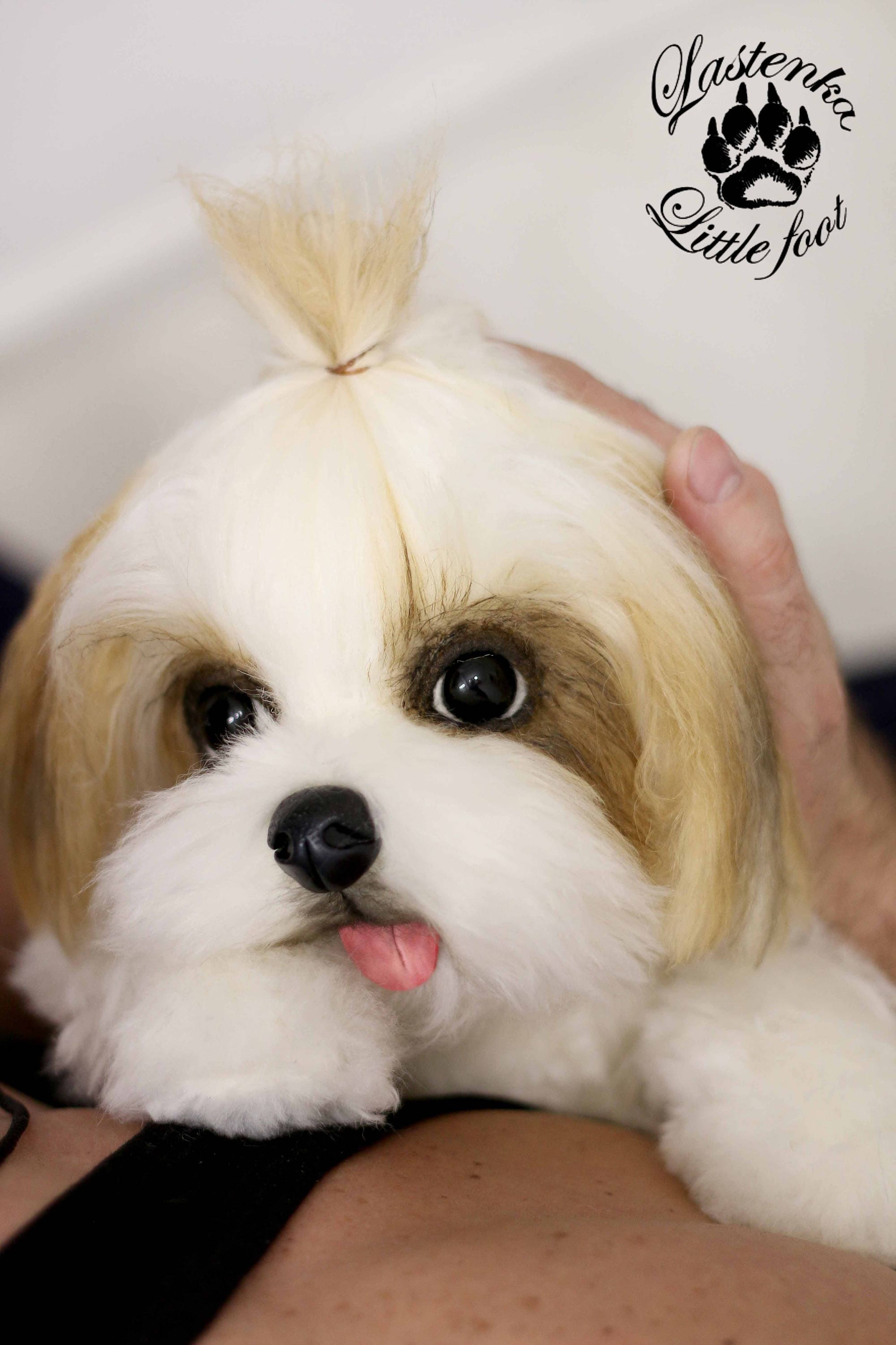 Realistischer Welpe Shih Tzu Boss Hund OOAK Sammeltier Teddy - Etsy.de