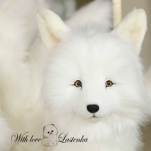 Handmade Fox Kitsune Plush: OOAK Collectible Foxy Teddy Bear