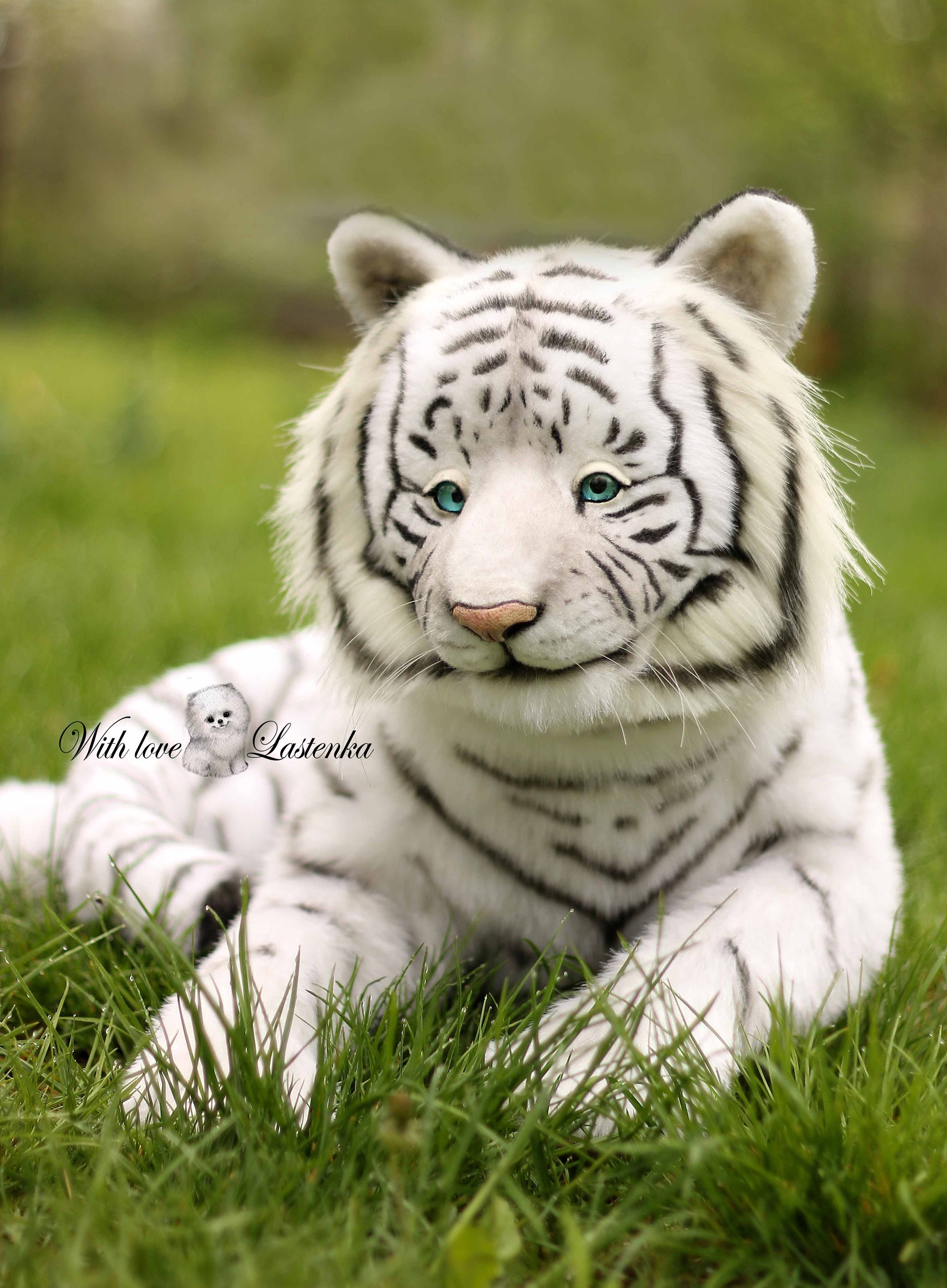 手作りホワイトタイガーエベレストアートドール：リアルなコレクター