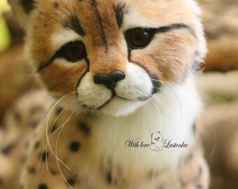 アートドール チーター OOAKハンドメイドチーターカブアートドール：リアルなコレクターズ