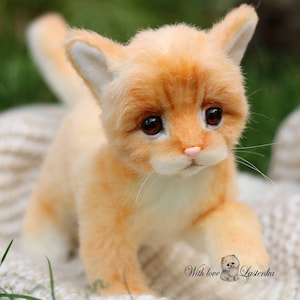 Kitten Prince Harry  realistic artist cat. OOAK artist Handmade collectible animal by photo art doll Stufed. Pet Portrait. (made to order)