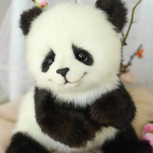 Handmade Panda Bear Plush: Collectible Artist Teddy Bear (Made to Order)