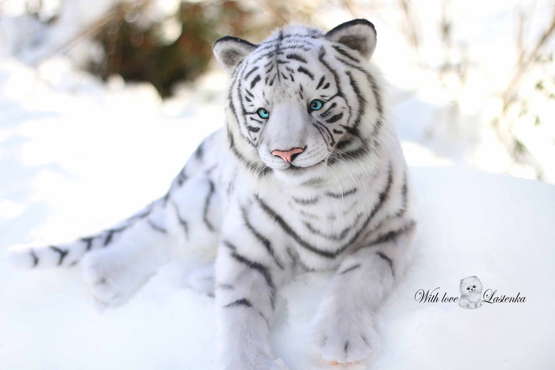 手作りホワイトタイガーエベレストアートドール：リアルなコレクター