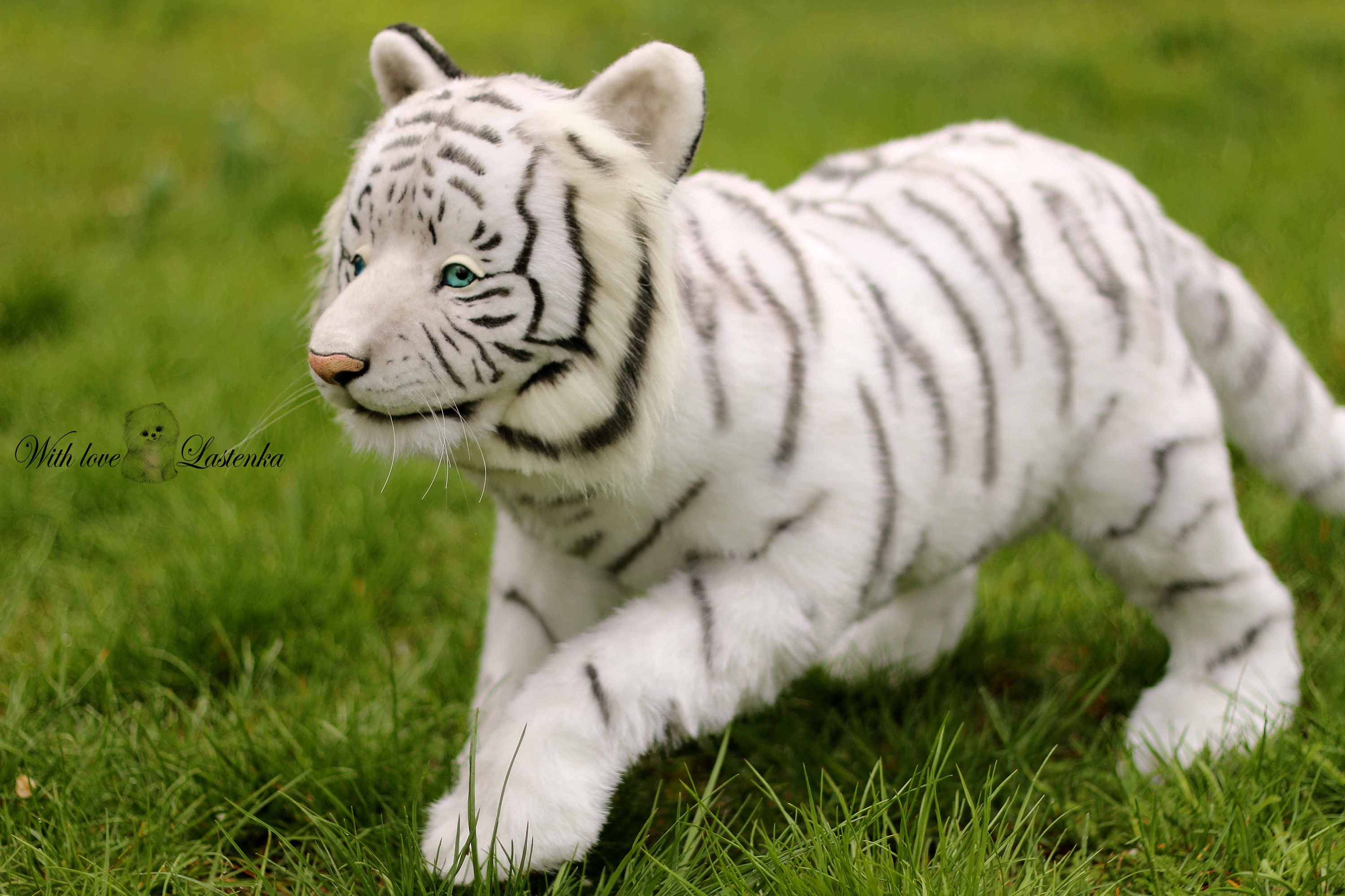 手作りホワイトタイガーエベレストアートドール：リアルなコレクター