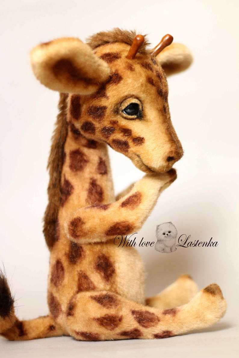 Giraffe Teddy Christopher OOAK Collectible Artist Handmade | Etsy