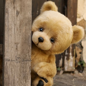 OOAK Teddy Bear: Collectible Plush, Handmade Faux Fur Toy