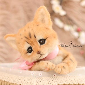 Realistic Plush Cat Toy: Handmade Faux Fur Collectible Kitty (Made To Order)